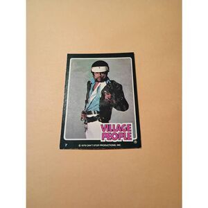 Vintage 1979 Village People Trading Card #7  Disco Era Vintage Music Collectible